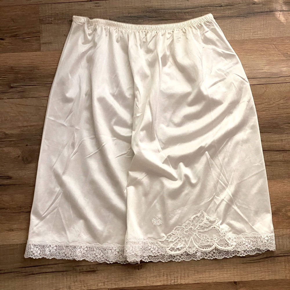 Vintage White Christian Dior Slip Skirt